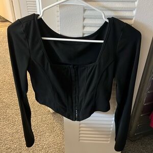 Long sleeve black top